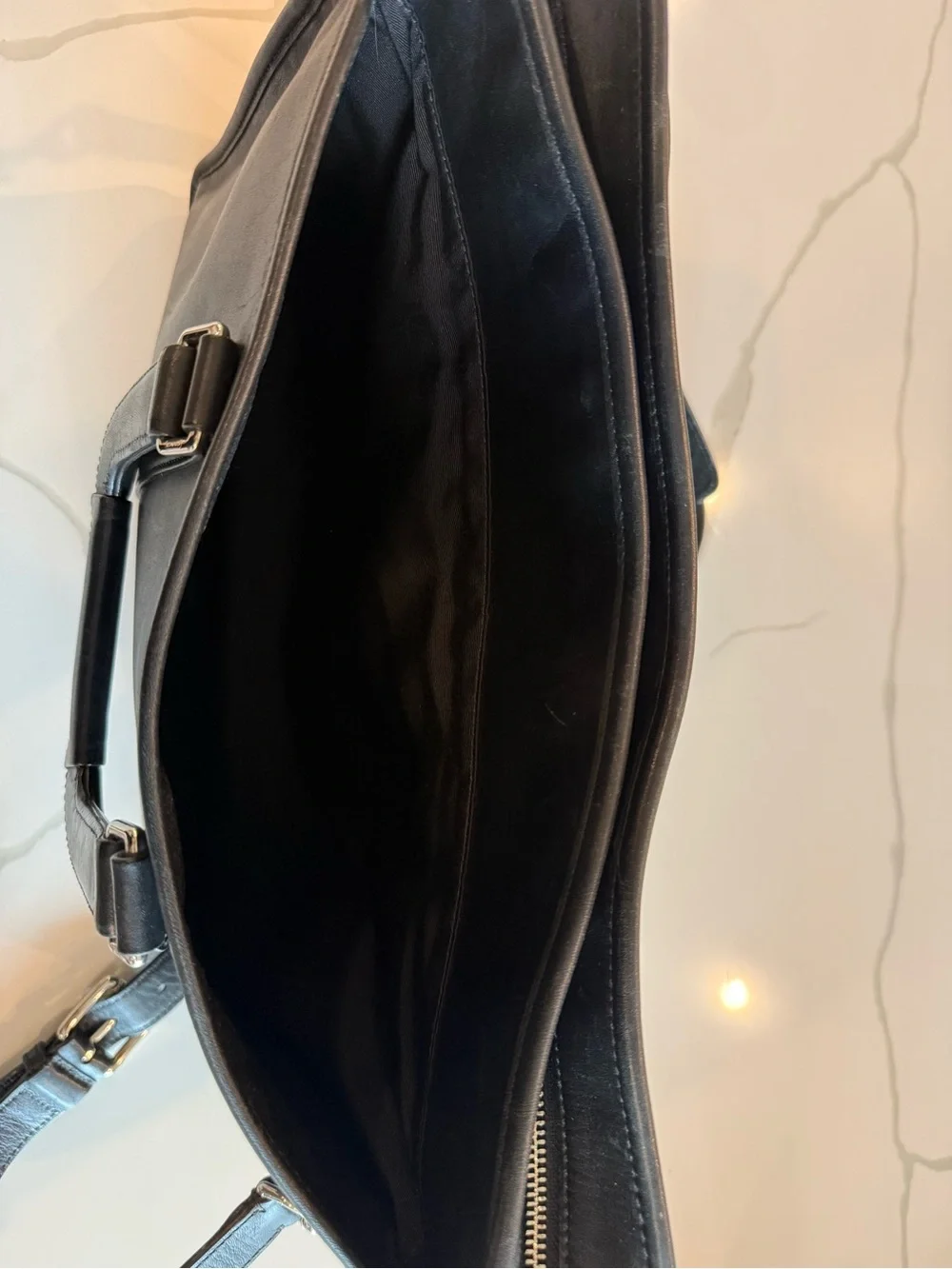 COACH Heritage Web Leather Embassy Briefcase~ Black~ Fits 15” Laptop